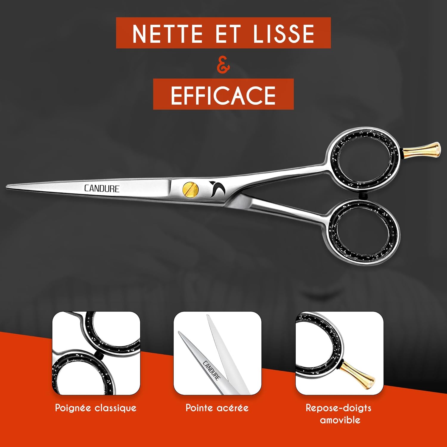 Candure - Ciseaux de coiffure 6,5