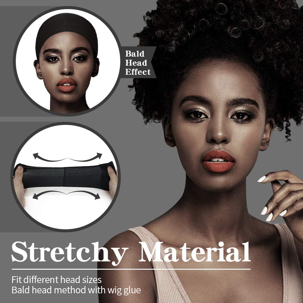 Bonnets de perruque femme – nylon, noir, 12 pièces, confort optimal