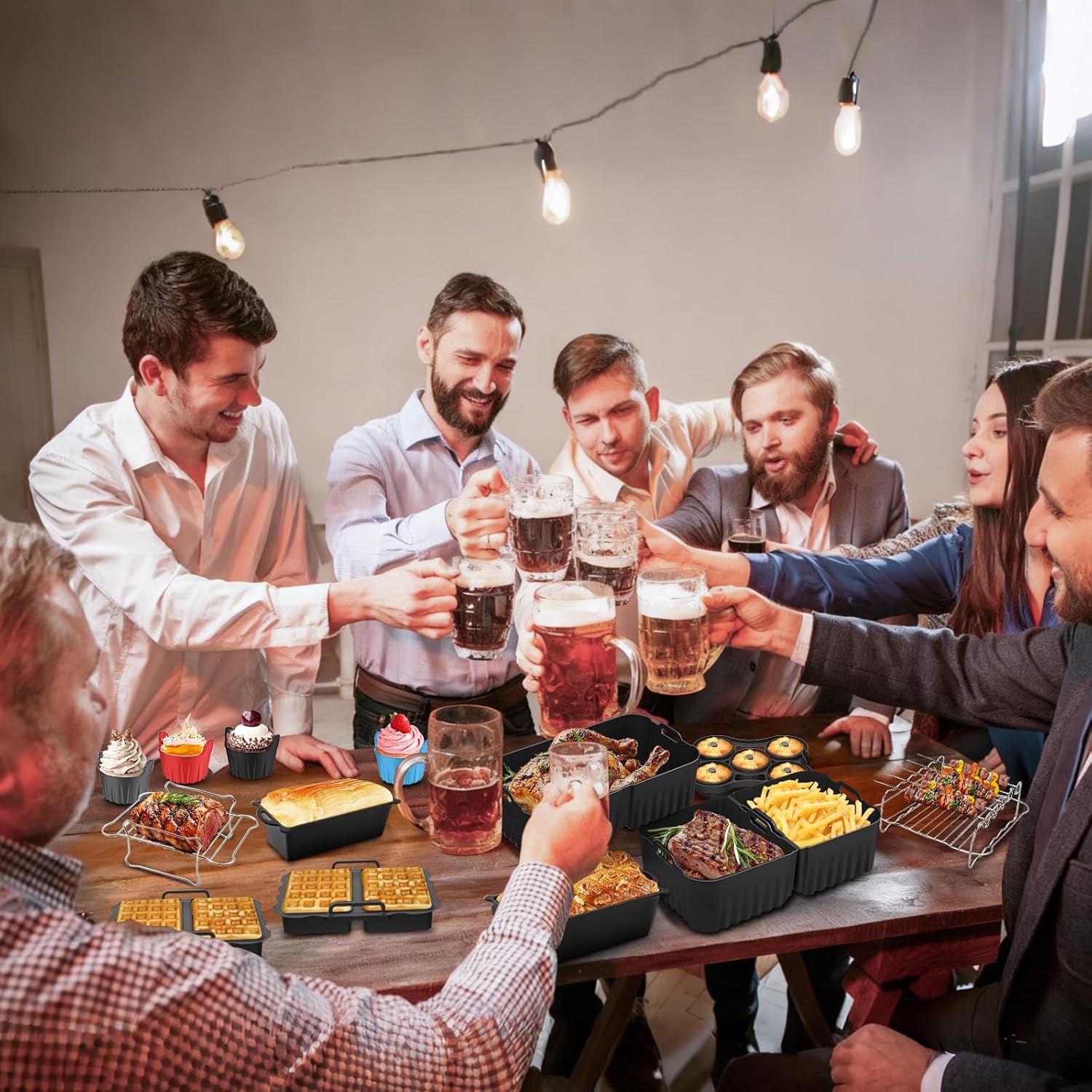 Moule silicone air fryer - compatible Ninja 10,4L - réutilisable - AF500EU