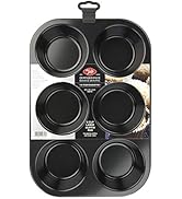 Tala Performance Moule à muffins Jumbo 6 tasses Calibre professionnel en acier au carbone avec Eclipse anti-adhésif