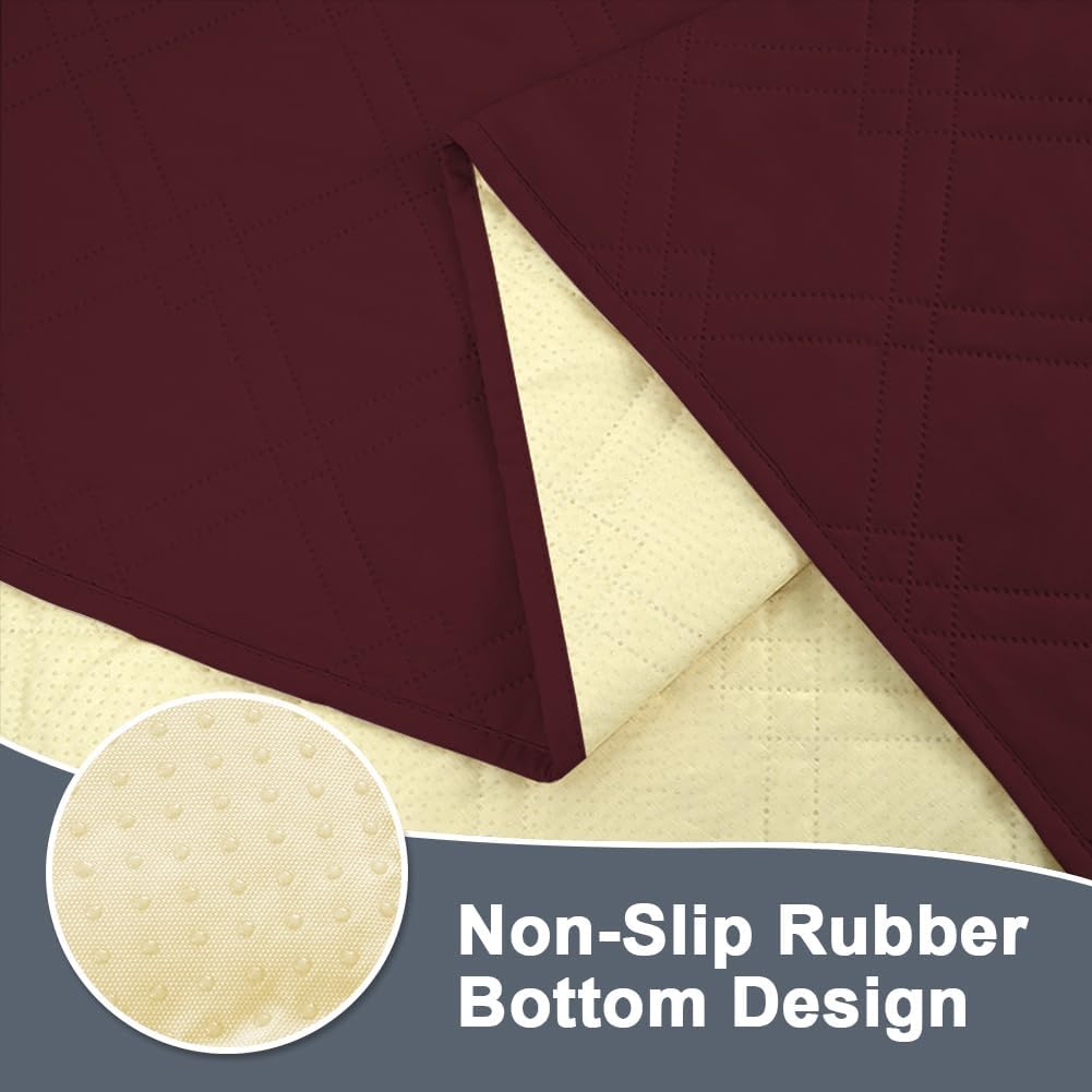 DUJUIKE - housse canapé imperméable, antidérapante, rouge, 132-208cm