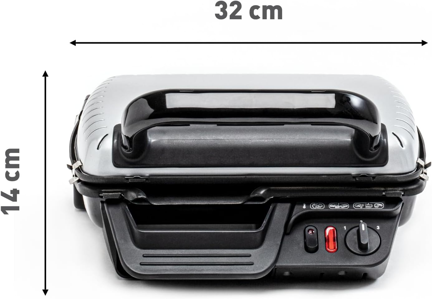Tefal - Ultra Compact série - grill électrique 2000W, plaques lave-vaisselle, bac récupérateur jus - GC305012