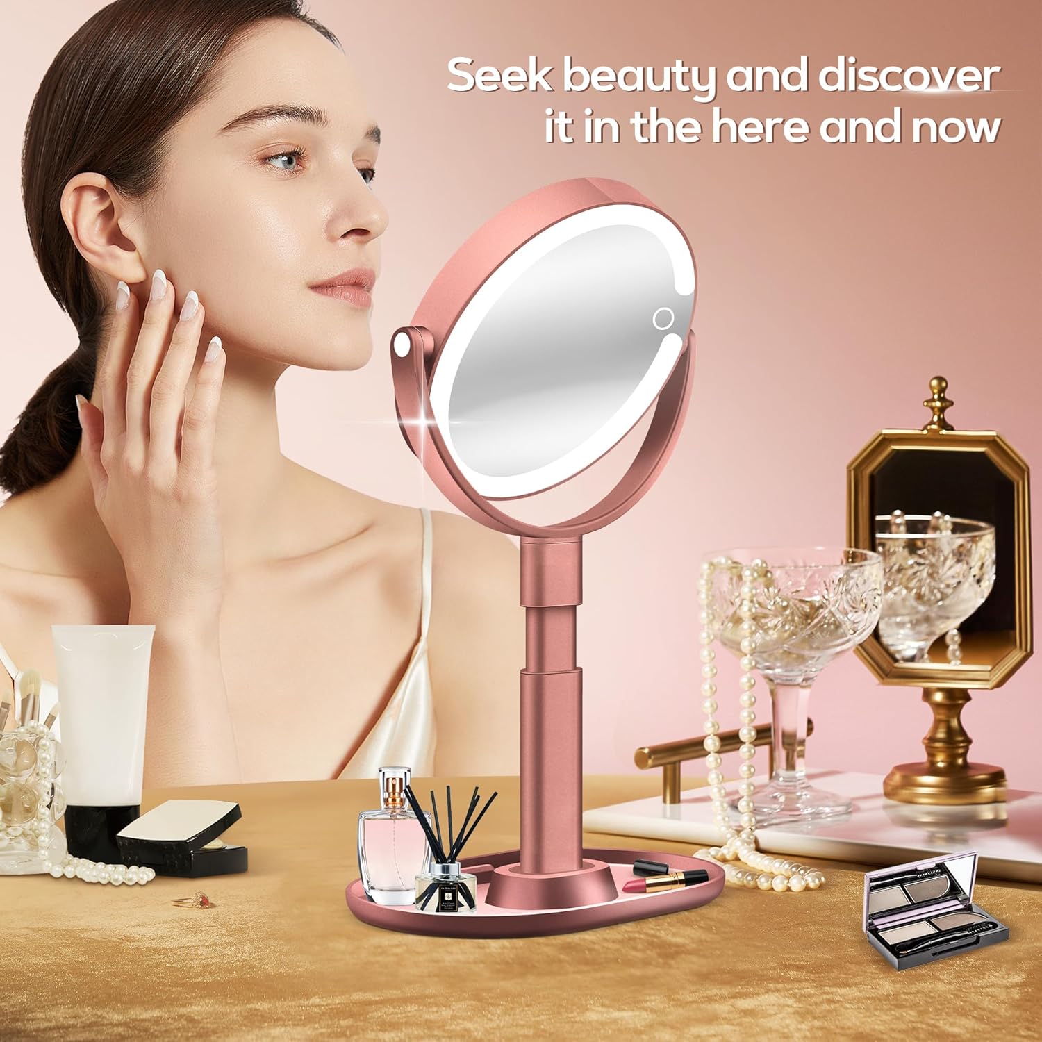 B Beauty Planet - miroir maquillage 30X, LED réglable, 2 côtés