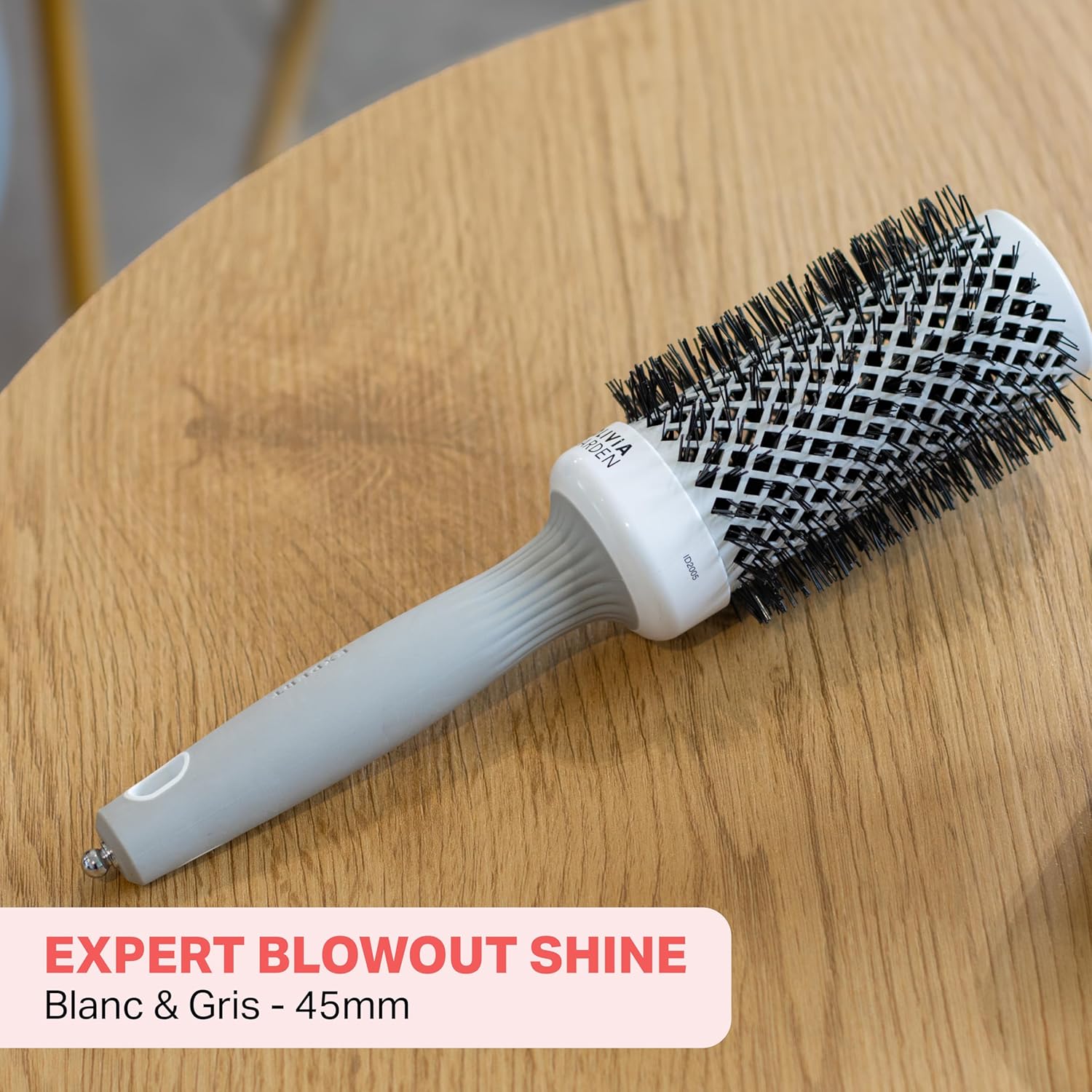 Olivia Garden - Expert Blowout Shine - brosse ronde céramique antistatique pour brushing sans frisottis, 53mm
