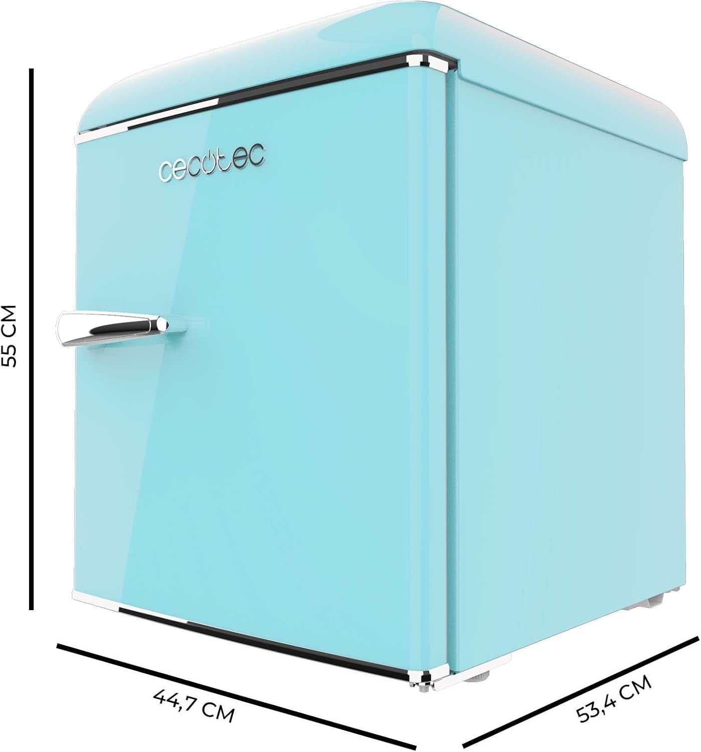 Cecotec - Bolero CoolMarket TT Origin 45 - 45L, 55x44,7cm - mini frigo rétro, classe E, bac à glaçons