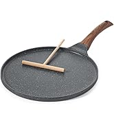 SENSARTE Poêle à Crêpes avec Revêtement Antiadhésive en Granit Suisse 30cm, Induction, Crêpière a...