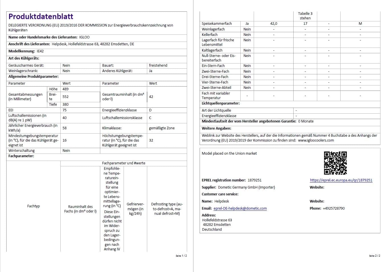 IGLOO - Glacière électrique portative - grande capacité, prise 12V