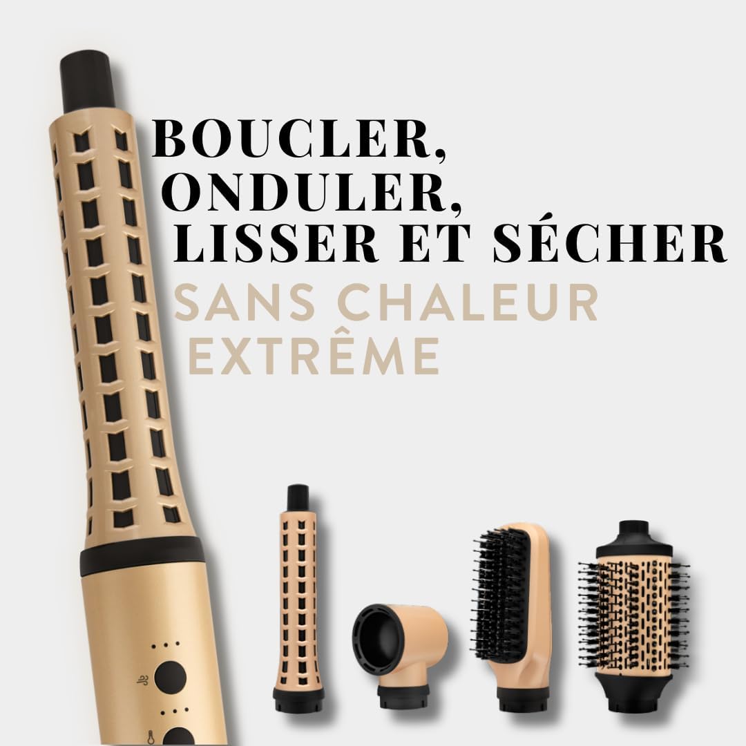 Saint Algue - Airflow Styler - brosse 4en1 compacte, puissante, 3 températures, tous cheveux