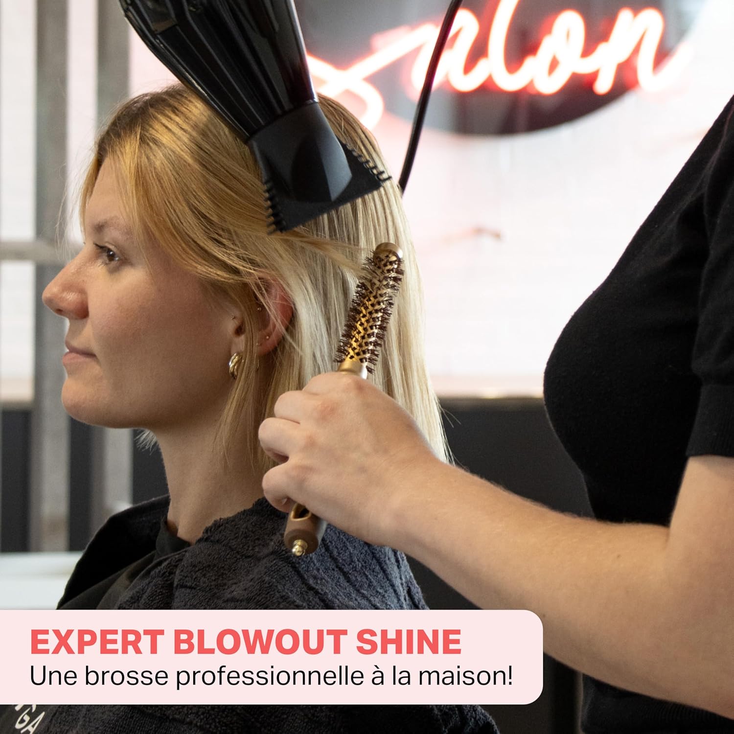 Olivia Garden - Expert Blowout Shine - brosse ronde céramique antistatique - pour brushing brillant et sans frisottis