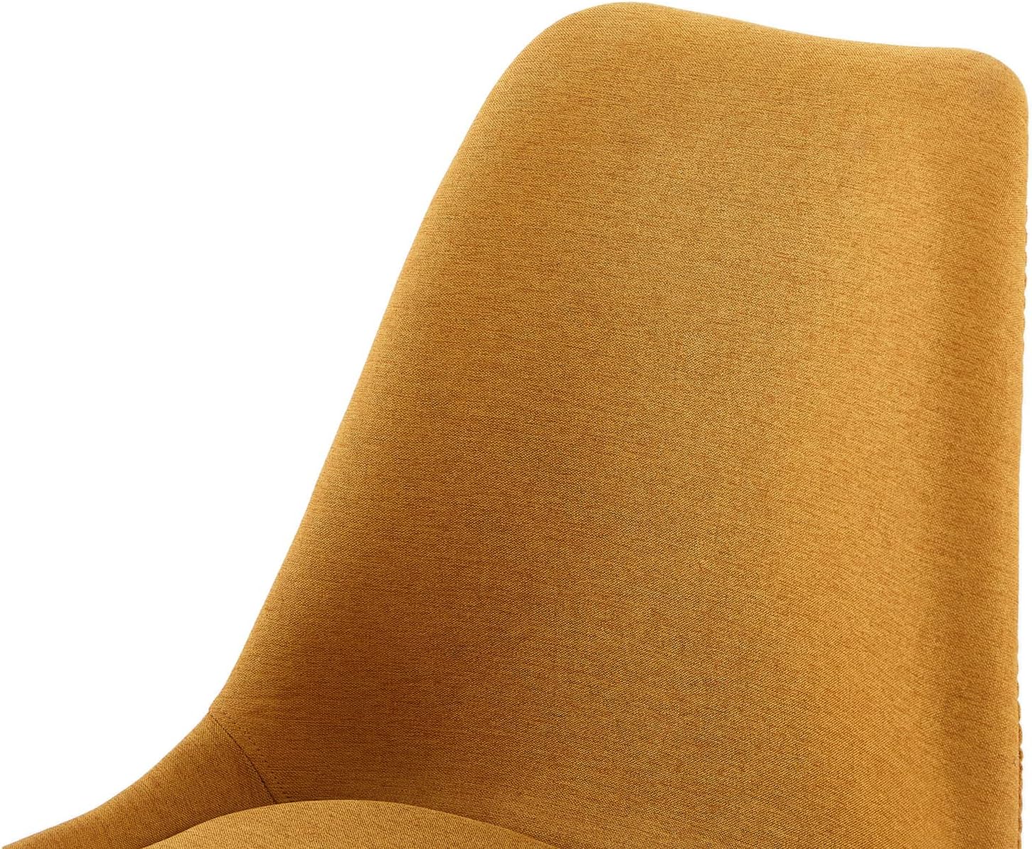 EGGREE - chaise scandinave lot de 4 - tissu/lin jaune - bois hêtre, rembourrée, testée SGS