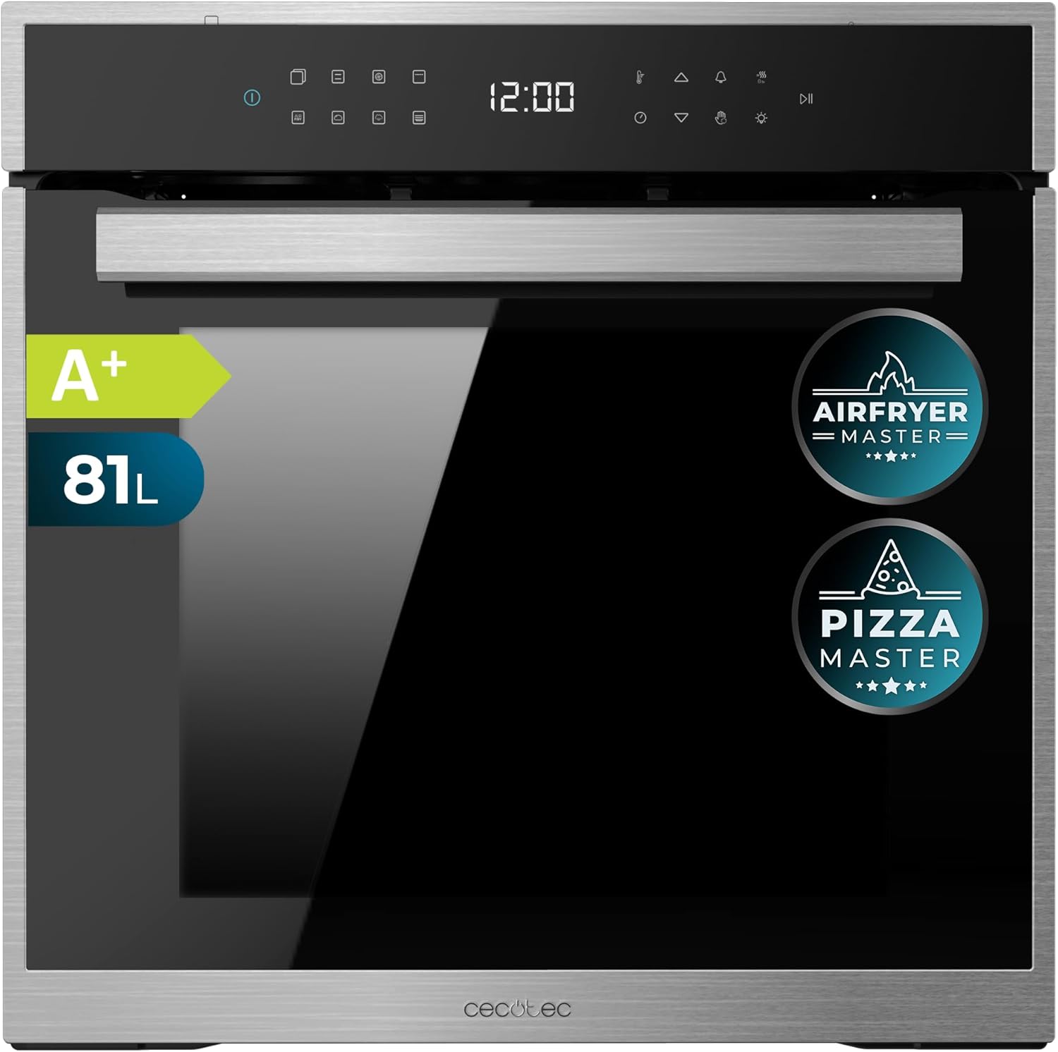 Cecotec - Four pyrolyse 60cm, 81L, 3400W, 11 fonctions Edge P506000