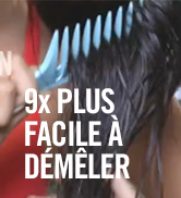 Panneau marketing du produit présentant un texte en français concernant la facilité d'utilisation et le facteur de multiplication.