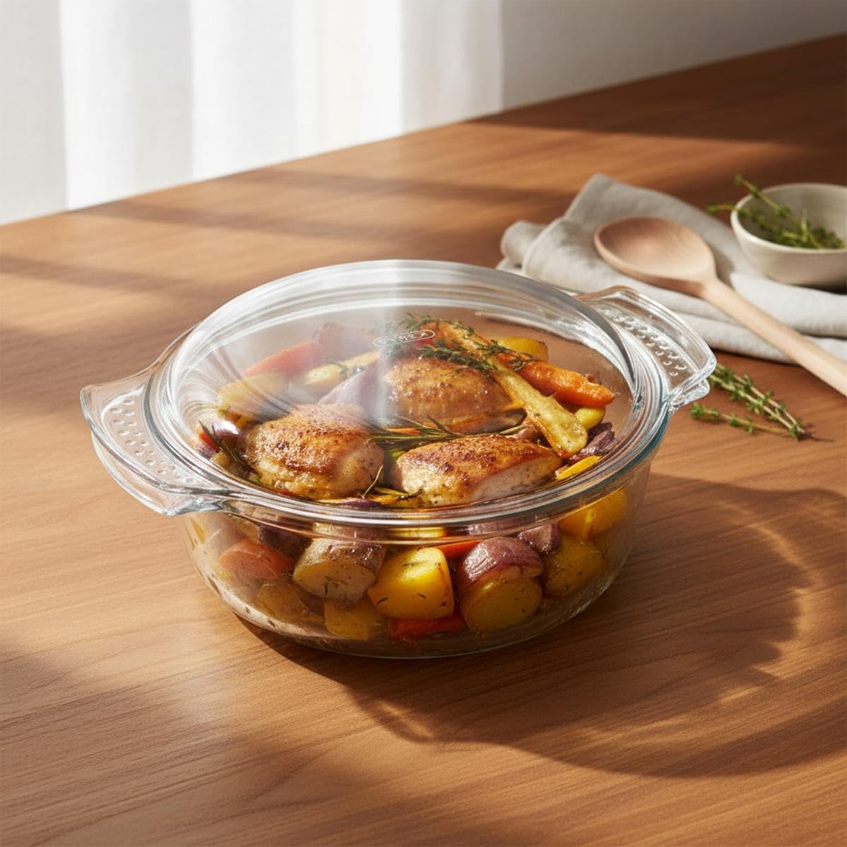 Pyrex - Cocotte Ronde série 118A000 - 4,9L verre résistant 118A000