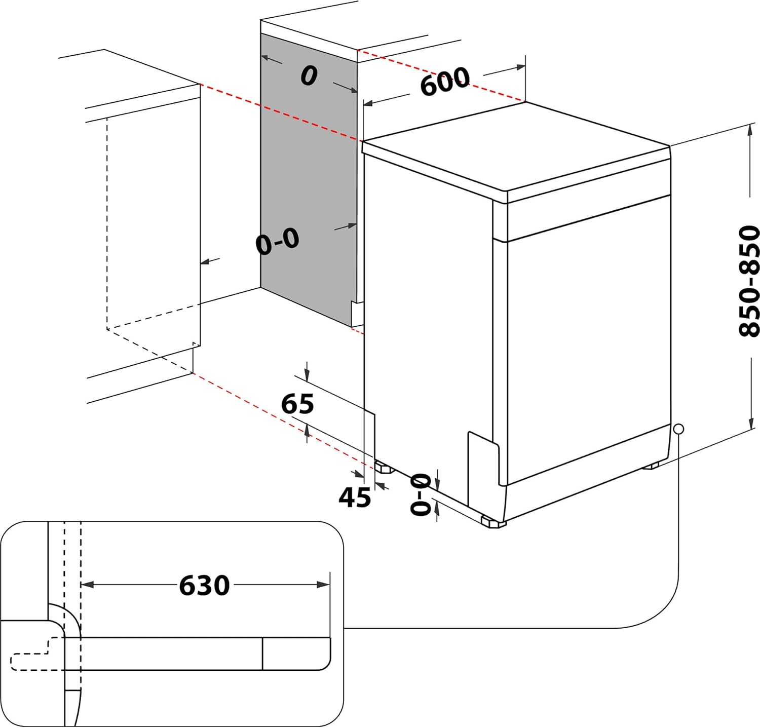 Whirlpool - Lave-vaisselle MaxiSpace série W7 - 60cm, 15 couverts, pose libre 