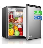 FOHERE Mini réfrigérateur 46L, petit réfrigérateur avec thermostat à 7 niveaux, porte réversible, ultra le...