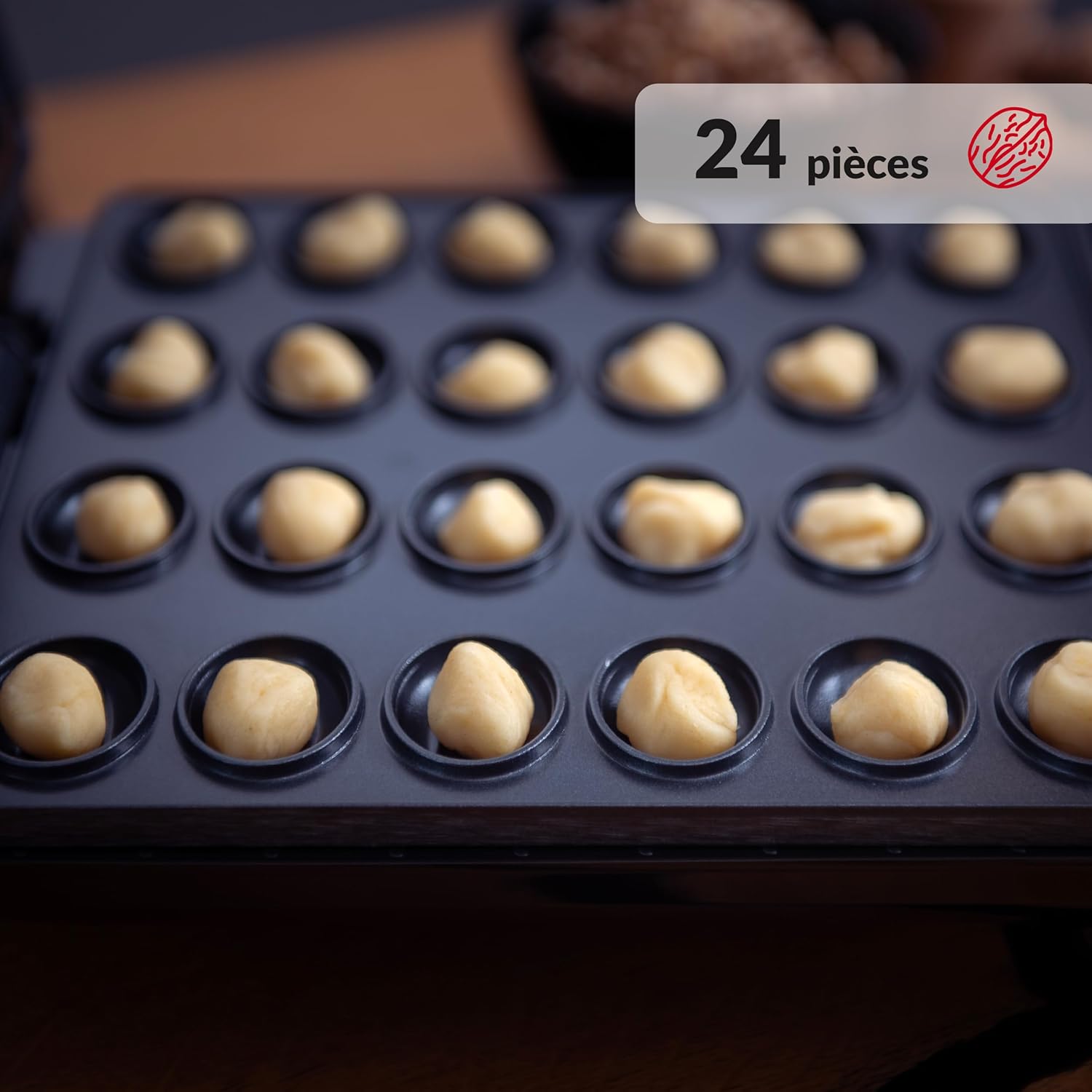 Lehmann - Boulangerie électrique 1700W, 24 noix, anti-adhésif, compact