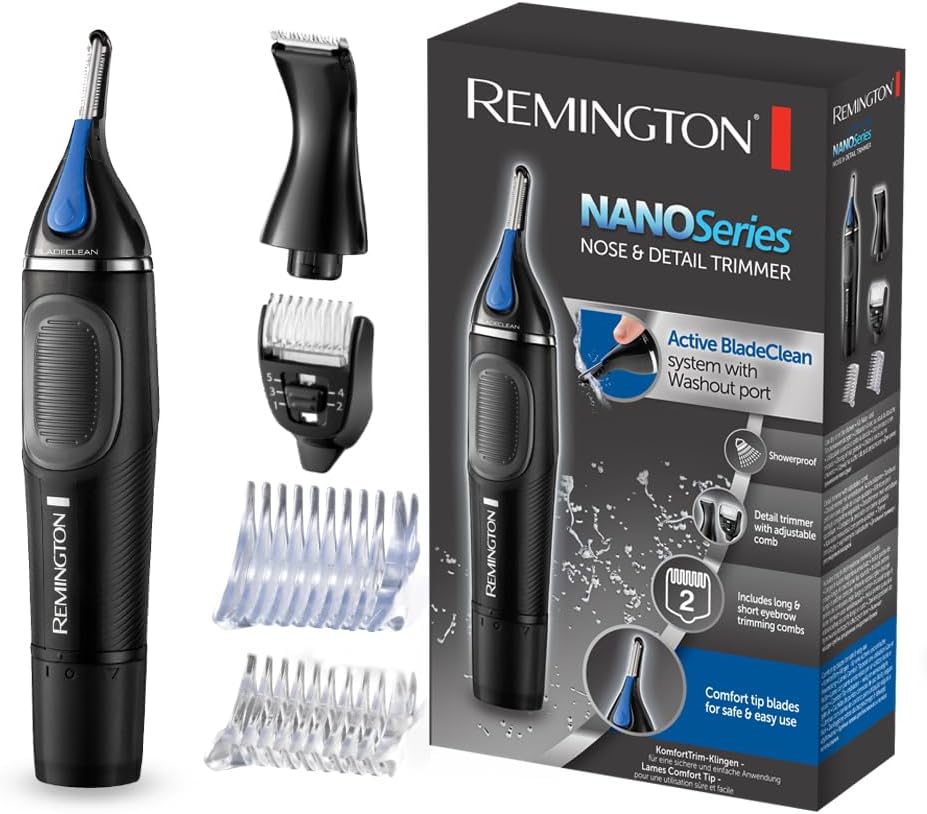 Remington - Tondeuse nez Nano Series - lithium, antimicrobien, multifonction, NE3870