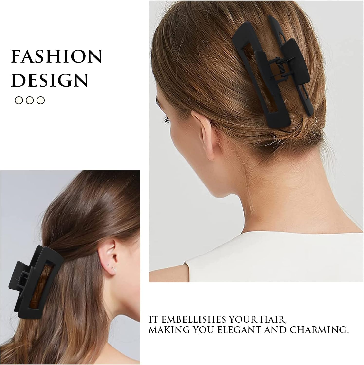 Kavya - Hair Claw Clip-B - 10,5 cm - pince crabe antidérapante épaisse