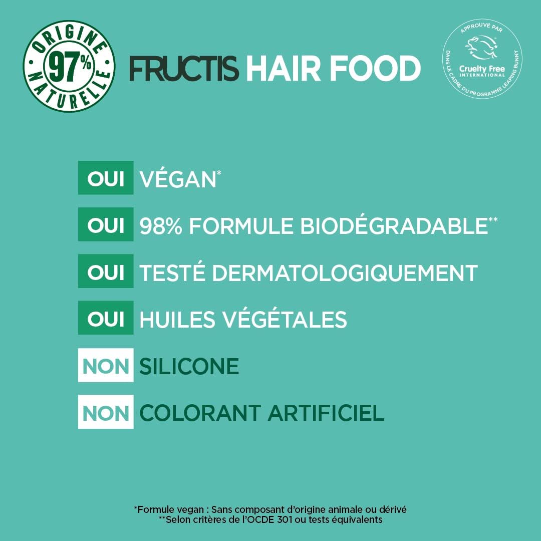Garnier - Fructis Hair Food - 350ml - soin démêlant hydratant aloe vera, lot de 6