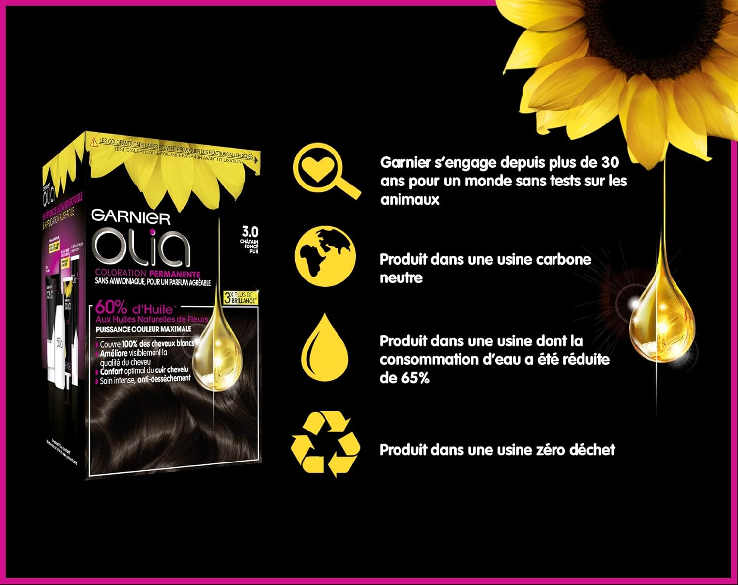 Garnier - Olia - lot de 2 - coloration sans ammoniaque, huiles naturelles