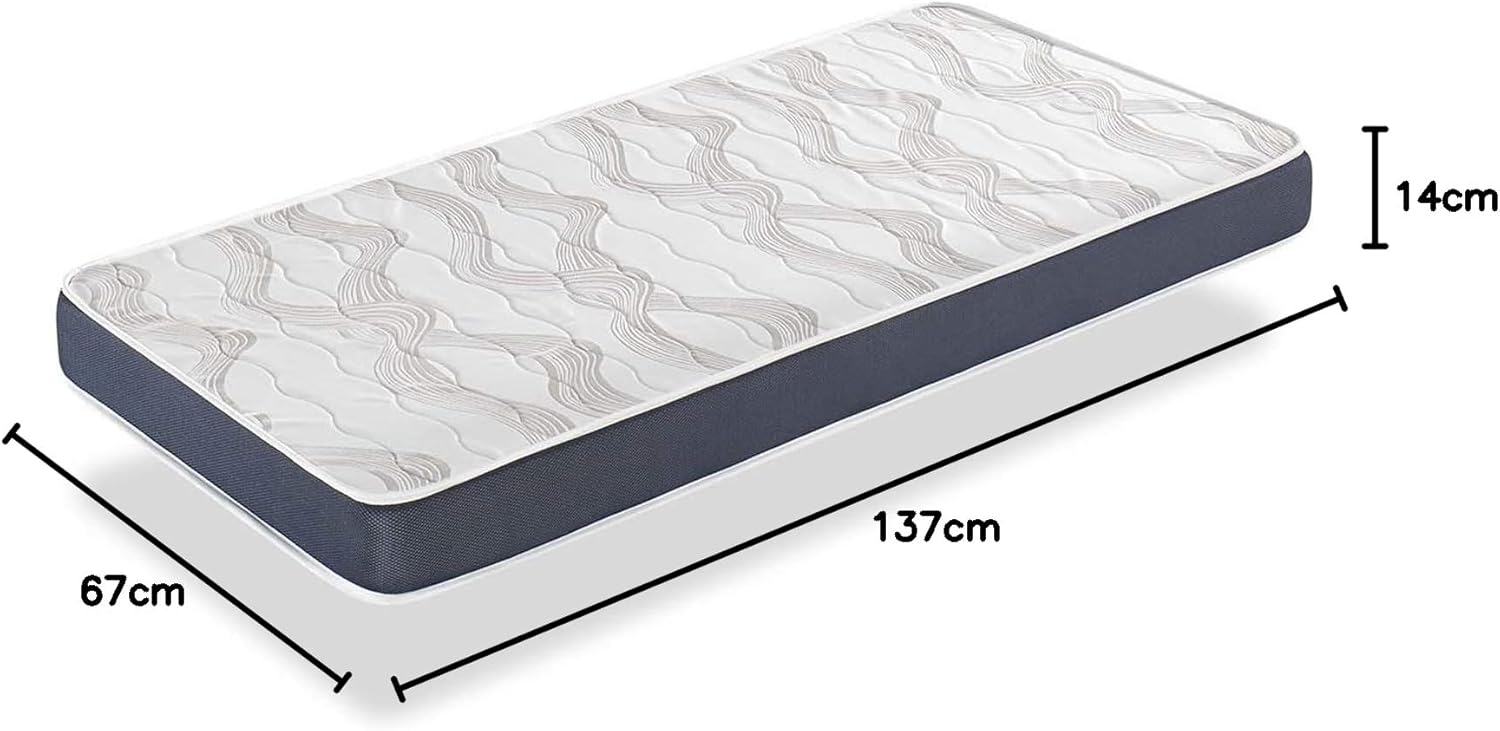 Dormissimo - Baby Bleu - 67x137 cm - matelas bébé respirant 14 cm