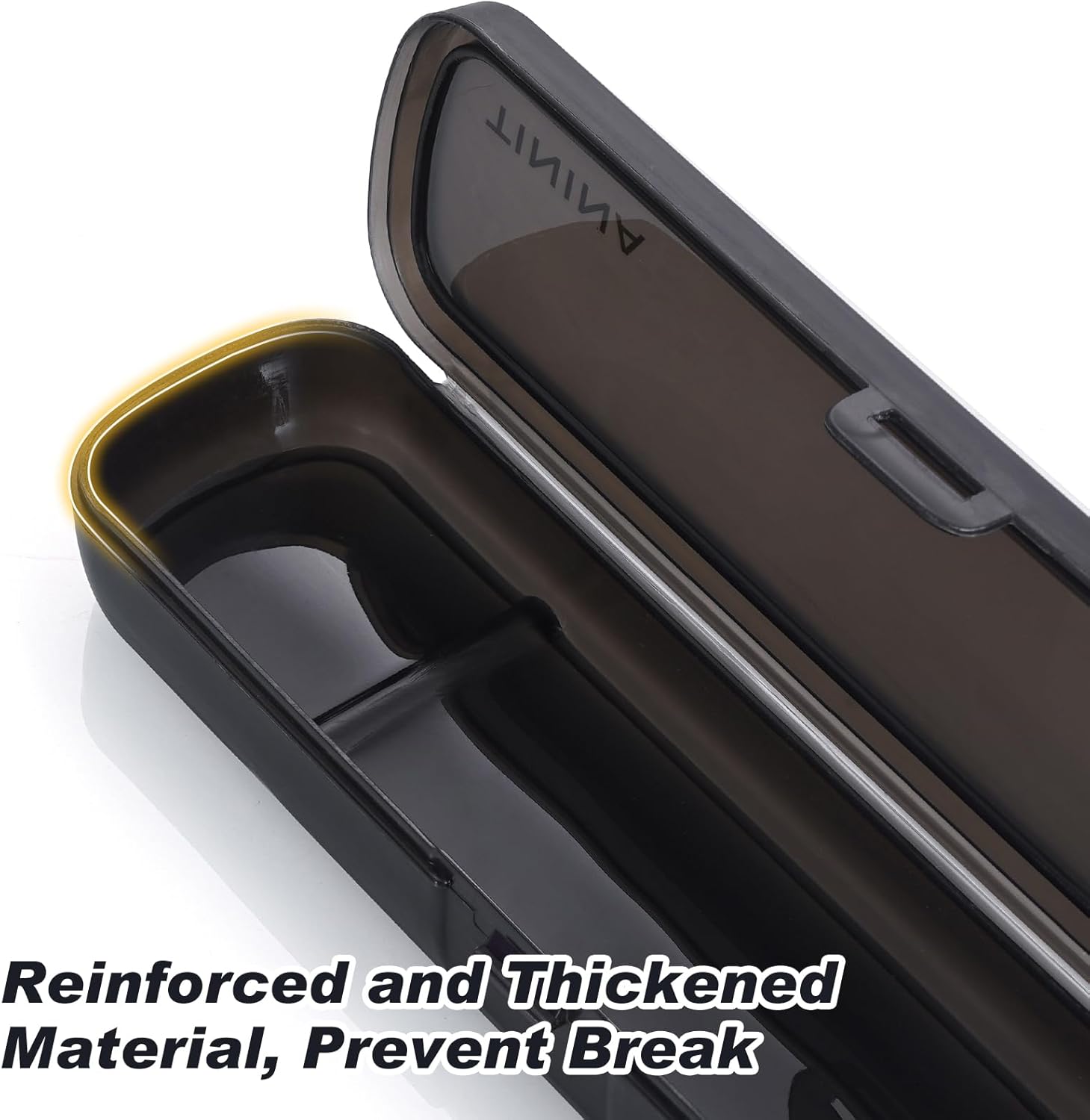 Couverts de camping - acier inoxydable - étui renforcé - lavable - noir