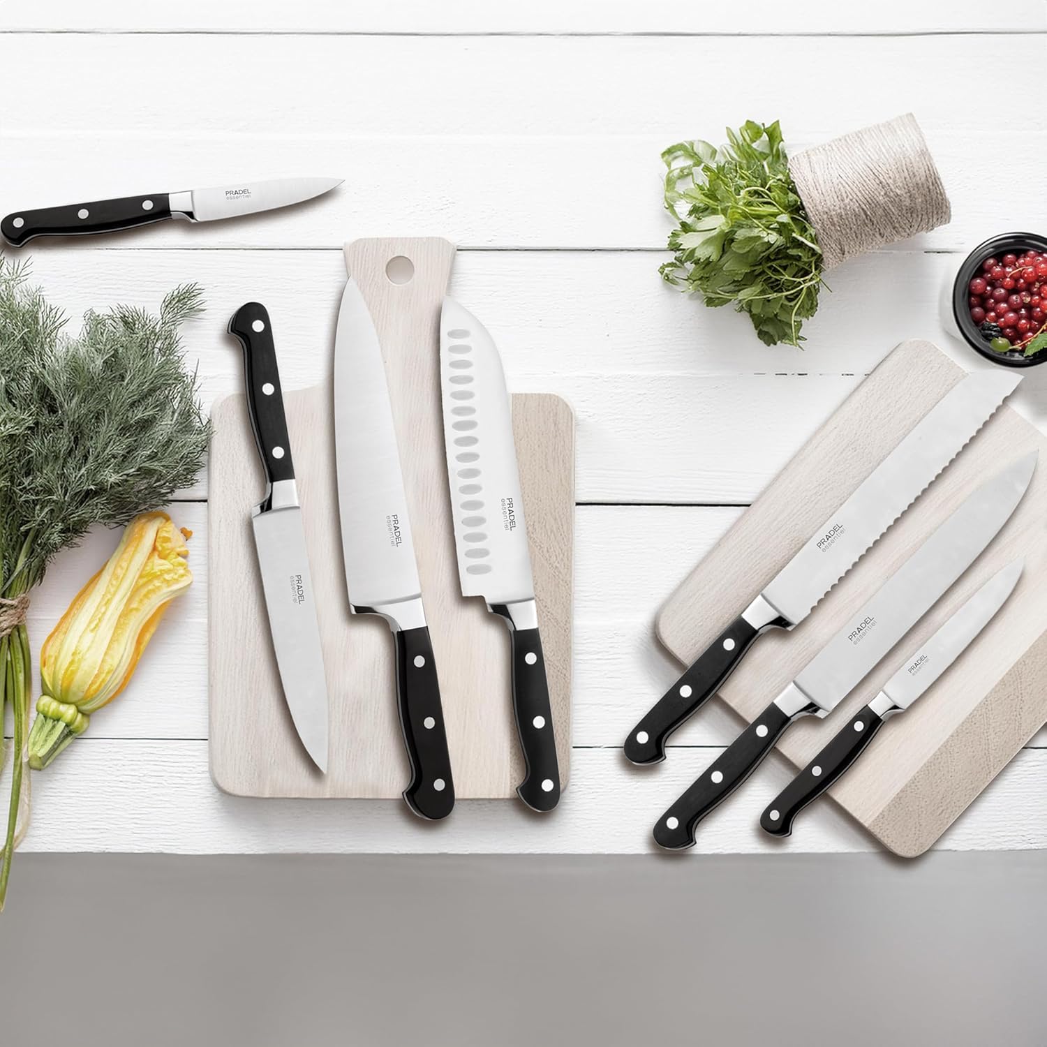 Couteau à découper - Blason - lame 20 cm inox 13C satiné - noir