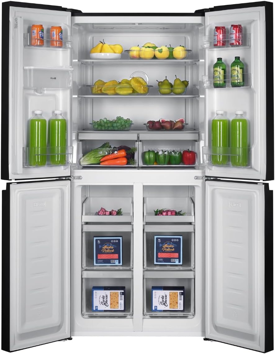 GEDTECH - Réfrigérateur multi-portes 470L No Frost noir GMP470BL