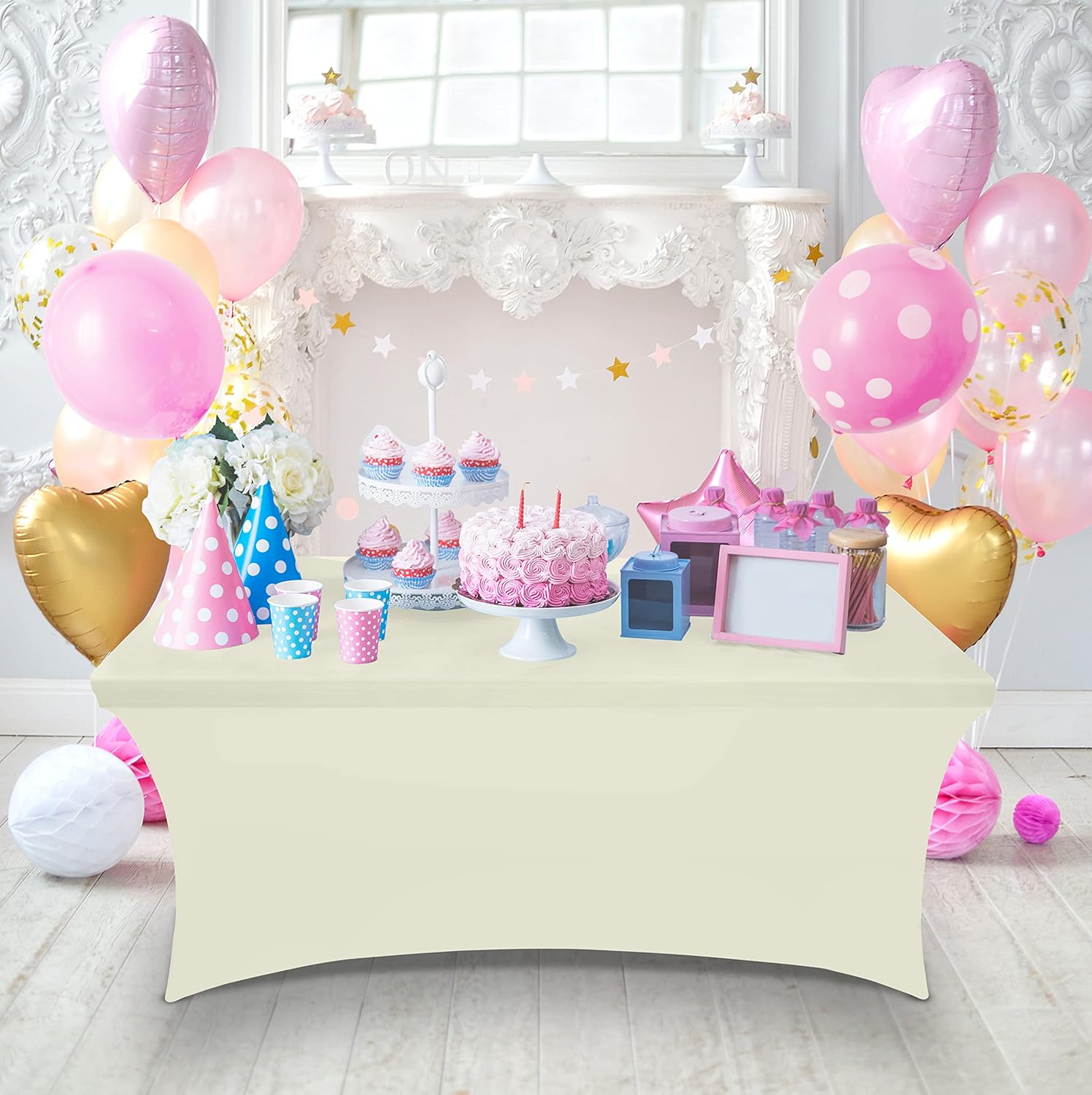 Utopia Kitchen - nappe extensible - 122 cm - polyester/spandex, lavable, infroissable, lot de 2