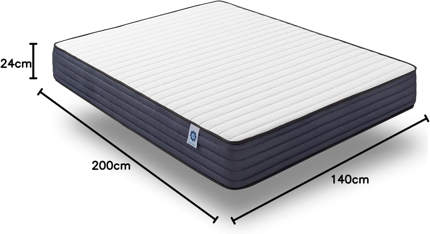 NATURALEX - PerfectSleep - 140x200 cm - Mousse mémoire, latex, 7 zones, double face
