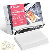 FRESKO Sacs Sous Vide Alimentaire Gaufrés, 15x25 cm 100 Sachets, Commerciaux sans BPA, Conservati...