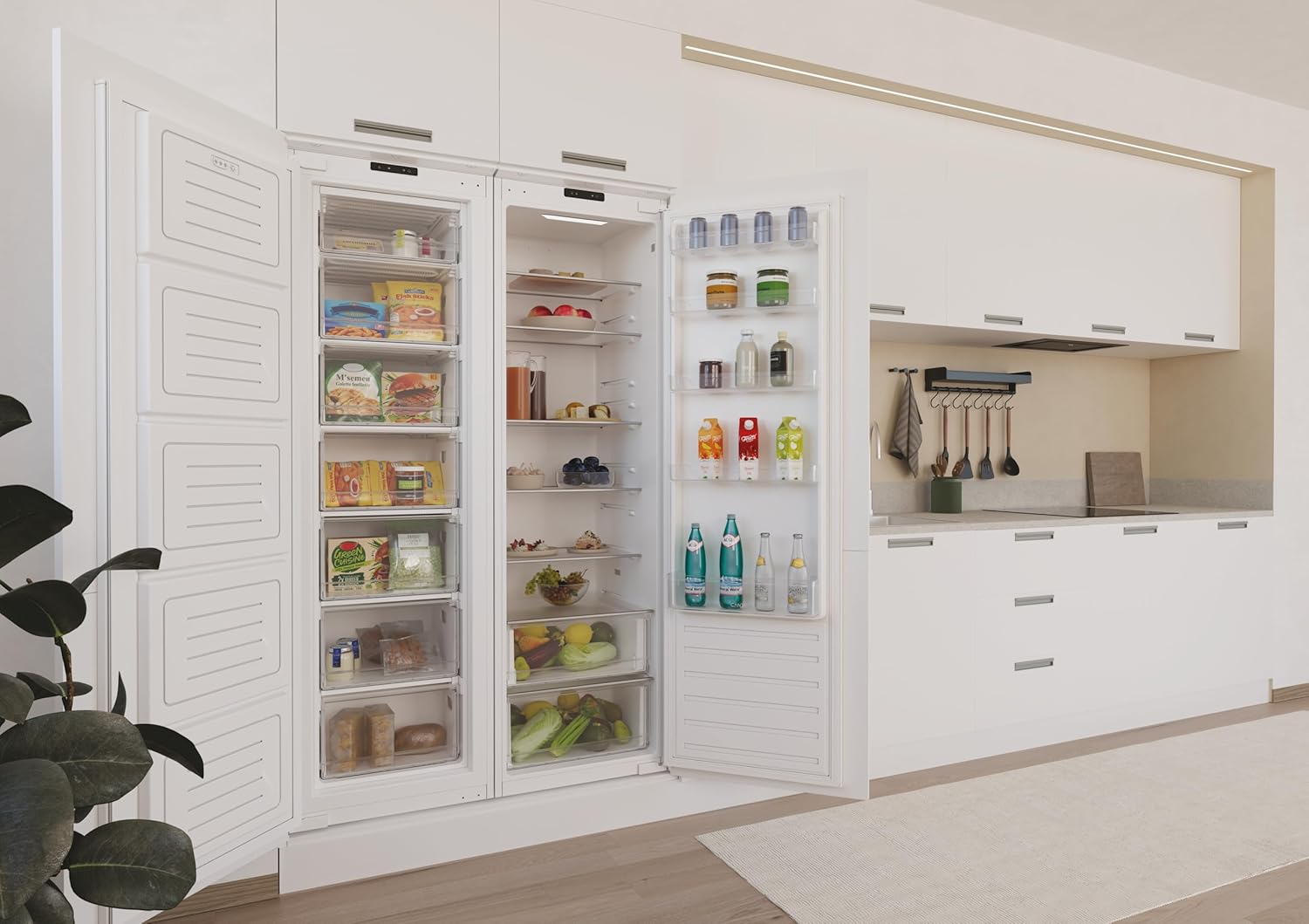 Candy - réfrigérateur 1 porte 178 cm, 316L, LED, porte réversible - CMS518EW