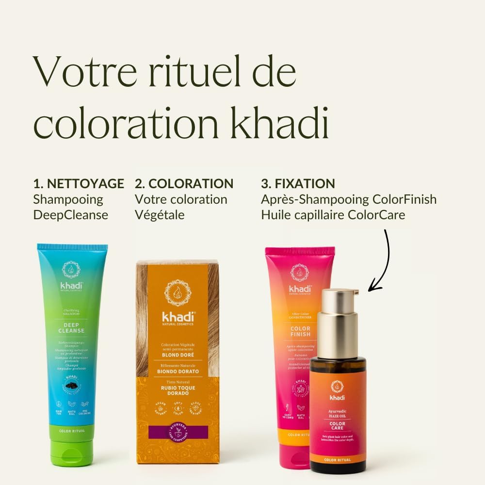 khadi - Blond Doré Coloration Végétale - 100g - Reflets dorés naturels