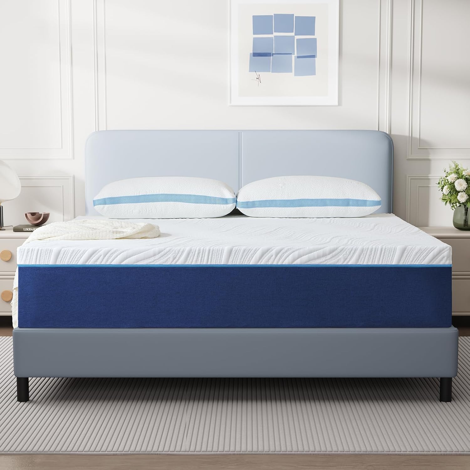 Matelas - mousse mémoire forme, 120x190x16cm, 7 zones, réversible