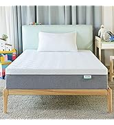 NoVilla Matelas 100 x 200 cm, matelas simple à mémoire de forme en gel hauteur 22 cm, fibre de bambou rayon...