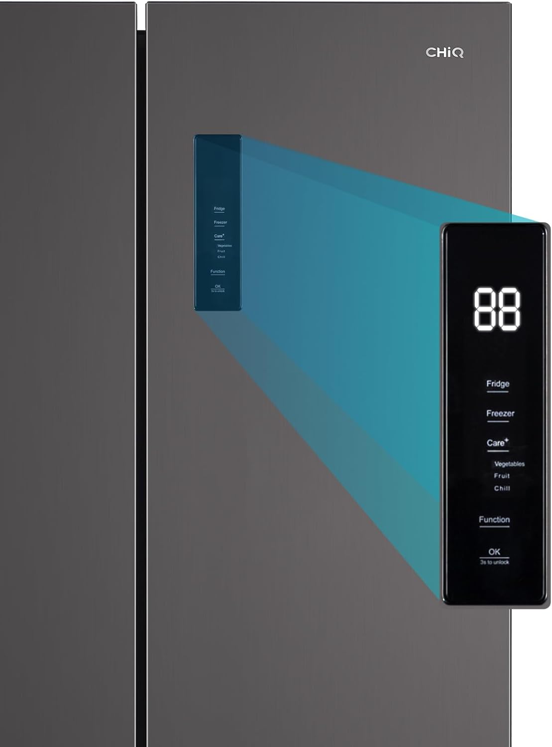 CHIQ - américain multi-portes 503L - Inverter, No Frost, tactile, 177,5x85,3x69,8cm - CCD503NEIBE