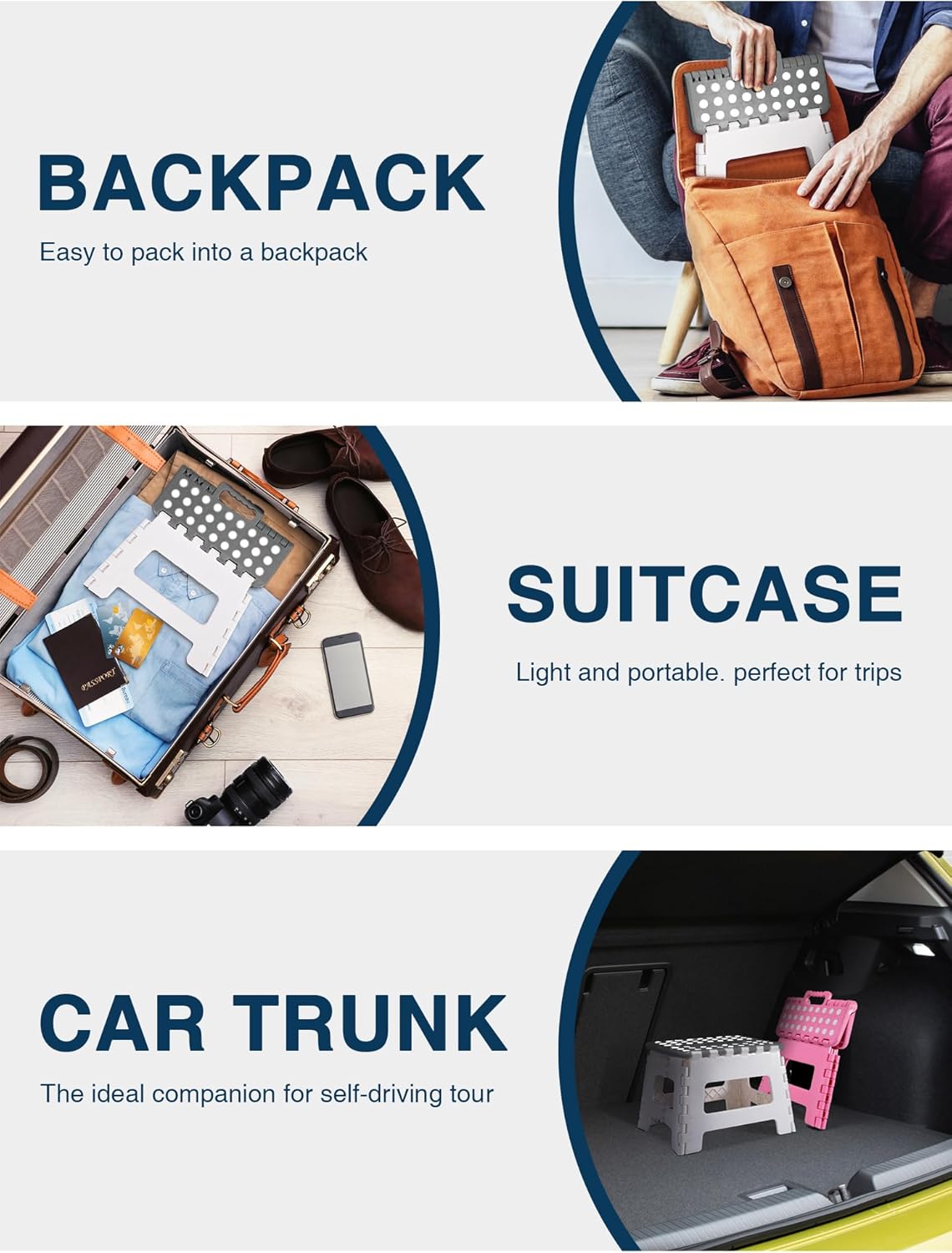 HOUSE DAY - marchepied pliable - 22,9 cm - poignée, surface antidérapante