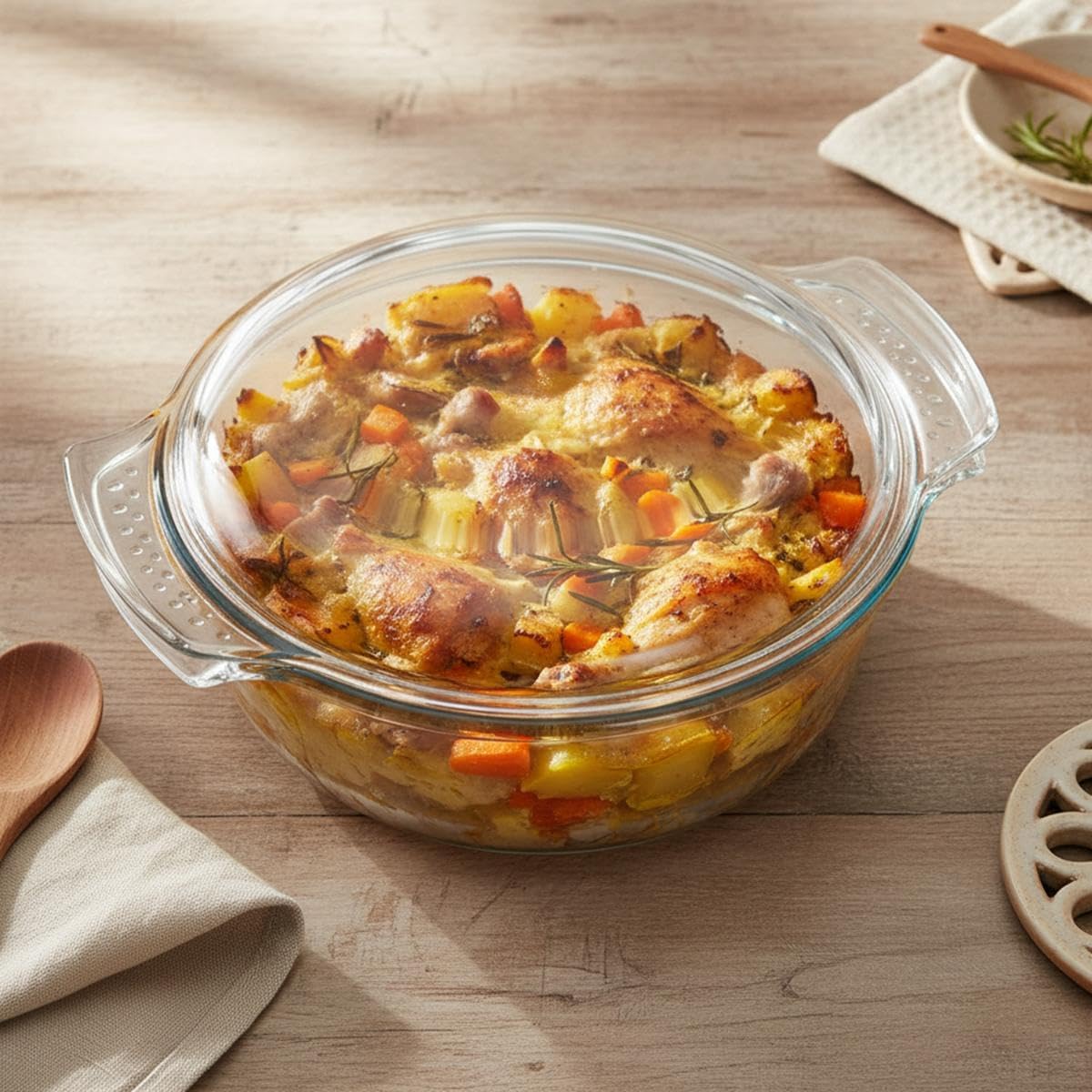 Pyrex - Cocotte Ronde série 118A000 - 4,9L verre résistant 118A000