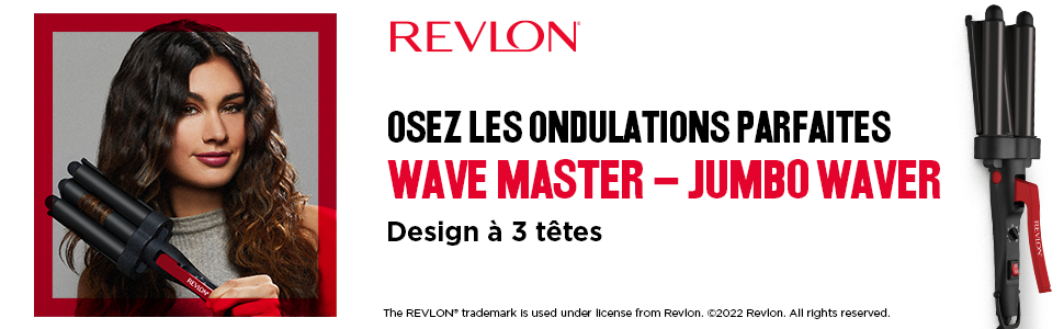 Revlon; Fer à onduler; trois têtes; céramique et tourmaline; 30 réglages de température;