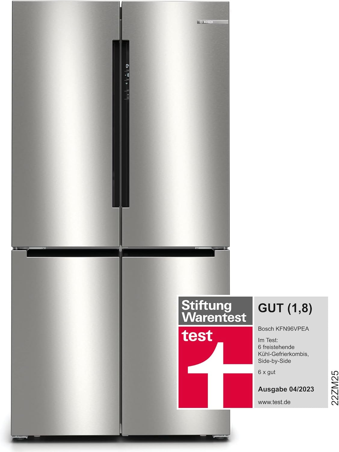 Bosch - Série 4 multi-portes, 605L, 183x91cm, inox, anti-traces KFN96VPEA