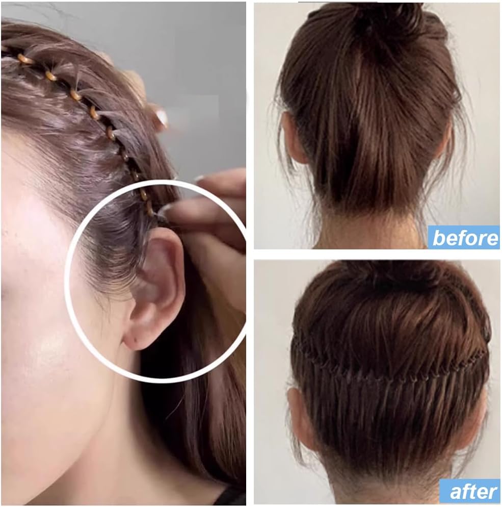 Peigne circulaire extensible - lot de 2 - plastique flexible - serre-tête, ajustable cheveux