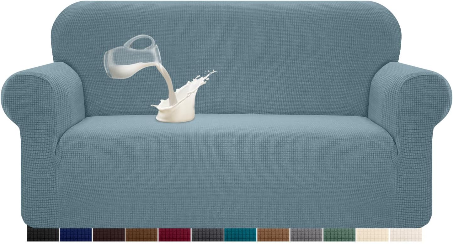 Granbest - housse canapé stretch imperméable 3 places bleu azur