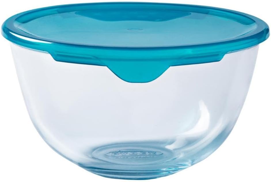 Pyrex - saladier gigognable 1.1L - verre borosilicate, couvercle