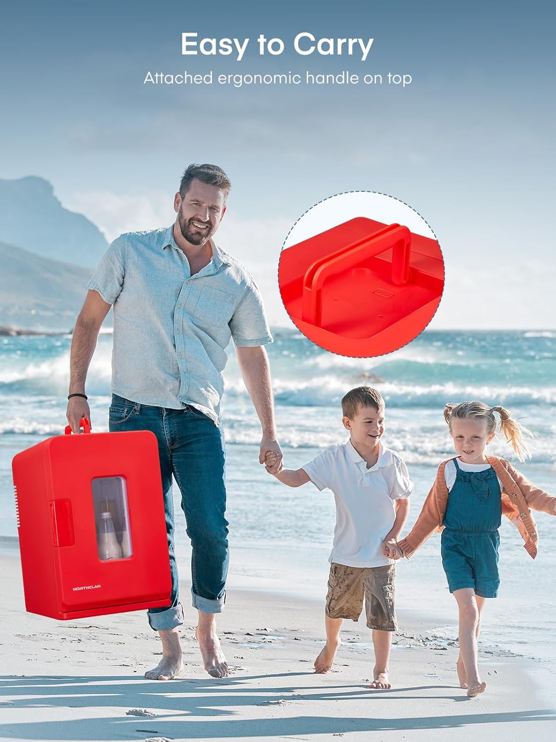 FOHERE - Mini Frigo 15L - compact, 240V/12V, chaud/froid, silencieux