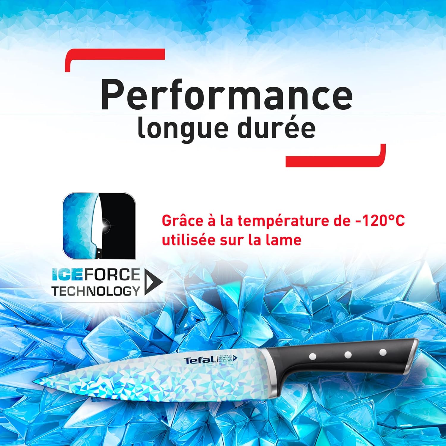 Tefal - Ice Force - 20 cm - lame inox allemand, garanti 10 ans K2320414