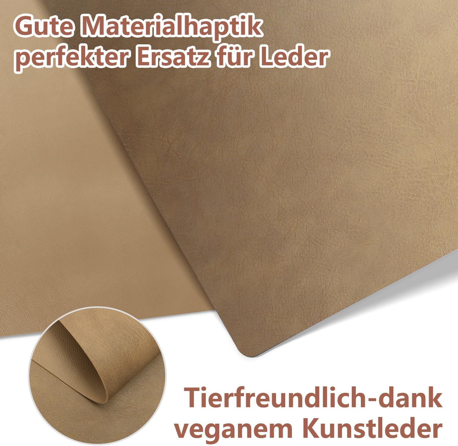 Set de table - Lot de 6, cuir PU double face 43x30cm, lavable antidérapant