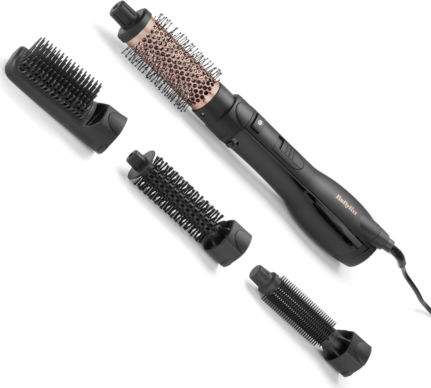 BaByliss - Brosse soufflante Smooth Finish - multistyle 4-en-1, 3 températures, fonction ionique - AS122E