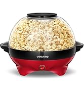 VINATO Machine a Pop Corn, Machine à Pop Corn 5L Grande pour la Maison, avec Revêtement Antiadhés...