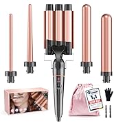 Fer à boucler 5 en 1 BESTOPE PRO – 3 barils céramique pour boucles et ondulations, chauffe rapide...