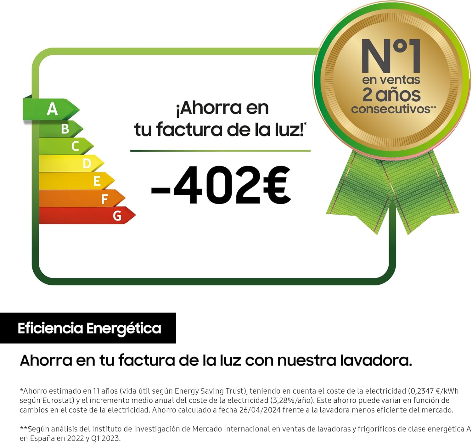 Samsung - WW90DB7U94GE série - 60x85x55cm - 9kg, EcoBubble, vapeur, WW90DB7U94GE